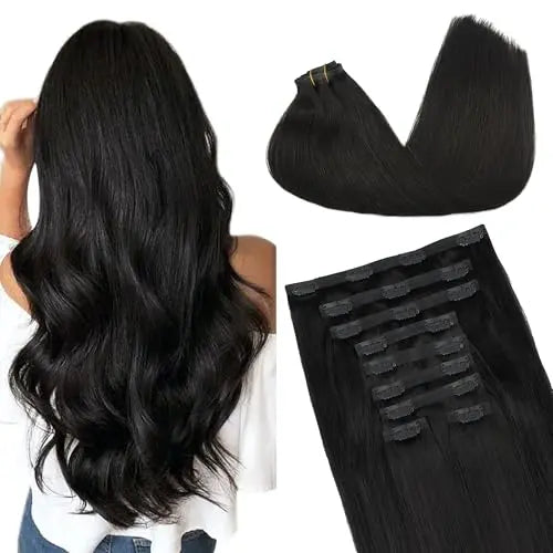 Seamless Clip-In Hair Extensions Real Human Hair Remy Extensions