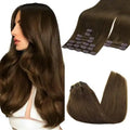 Clip-In Hair Extensions Real Human Hair, Remy Human Hair Extensions Clip ins for Women, Natural Human Hair, 22inch 150g 9Pcs,