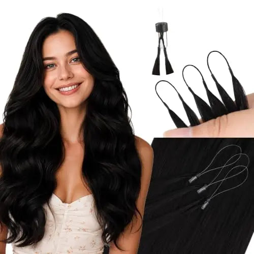 Microlink Bead Hair Extensions, Comfortable Feather Invisible Tip