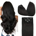 Clip-In Hair Extensions Real Human Hair, Remy Human Hair Extensions Clip ins for Women, Natural Human Hair, 12inch 85g 7Pcs, 