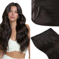 Genius Clip-In Hair Extensions Real Human Hair, Comfortable Soft PU