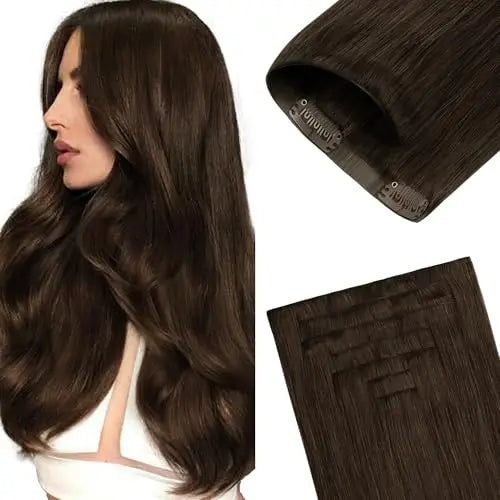 Invisi Edge Clip-In Hair Extensions Real Human Hair Invisible Blend