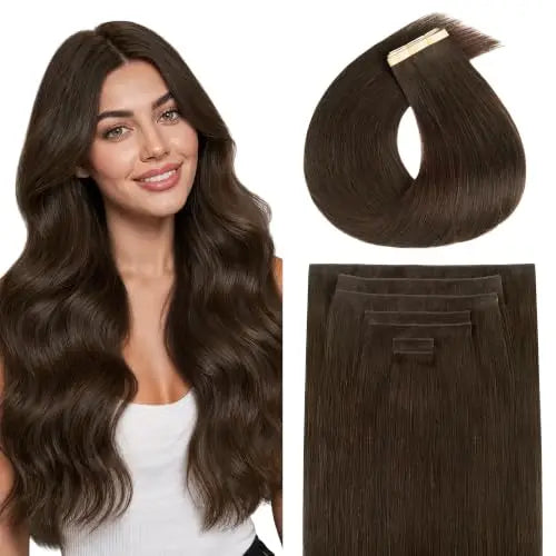 Tape-In Weft Hair Extensions, Invisible Genius Weft Home DIY 7pcs
