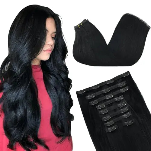 Seamless Clip-In Hair Extensions Real Human Hair Remy Extensions