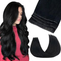 Genius Weft Hair Extensions Human Hair Invisible Blend Flat Weft
