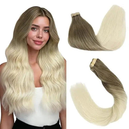 Tape-In Hair Extensions Human Hair 20" 50g 20pcs #9/60