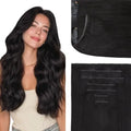 Genius Clip-In Hair Extensions Real Human Hair, Comfortable Soft PU