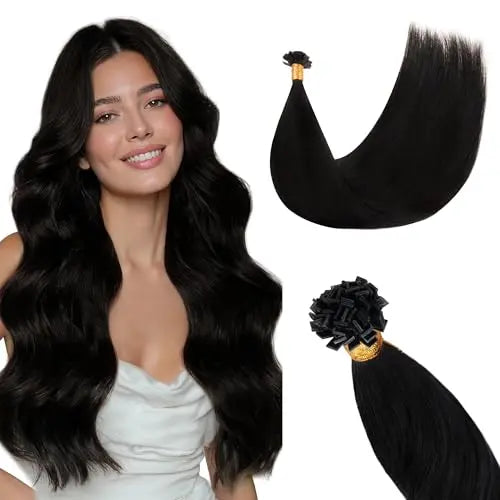 Mini Flat Tip Hair Extensions K Tip, Hot Fusion Pre-Bonded Keratin