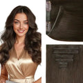 Genius Clip-In Hair Extensions Real Human Hair, Comfortable Soft PU