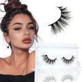 3D Mink Eyelashes False Lashes, Individual Lashes Pack 16mm Natural Lashes Siberian Mink Fur Fake Eyelashes Hand Made Daily W