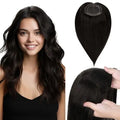 Human Hair Toppers for Women, Hairpiece for Thinning Hair, No Bangs Clip-In Hair Pieces, 6 * 6 inch Mono Top Base, Invisible 