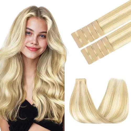 Tape-In Hair Extensions Human Hair 20" 30g 10pcs #18D/22F