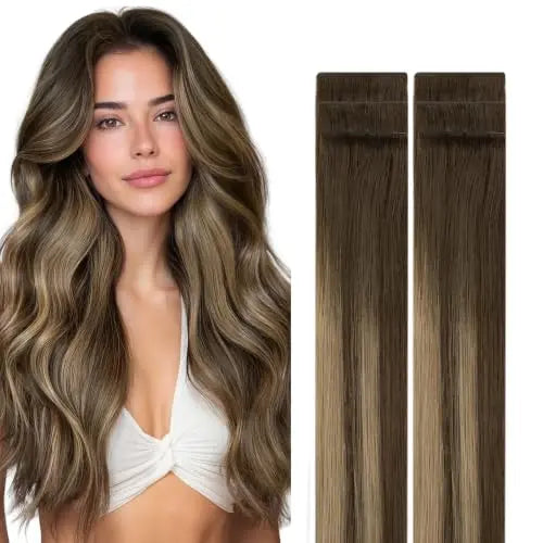 Invisi Edge Tape-In Hair Extensions Human Hair, Natural Look, 20Pcs