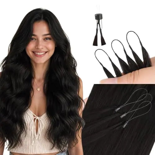 Microlink Bead Hair Extensions, Comfortable Feather Invisible Tip