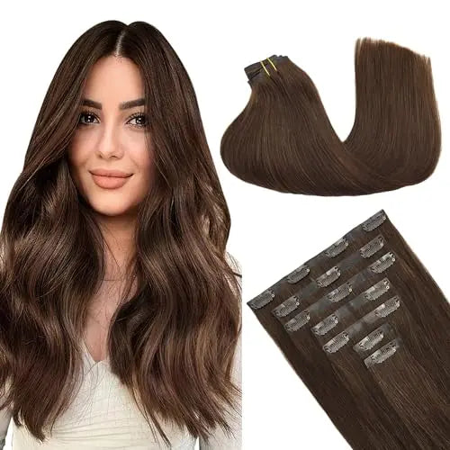 Seamless Clip-In Hair Extensions Real Human Hair Remy Extensions