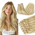 Genius Weft Hair Extensions Human Hair Invisible Blend Flat Weft