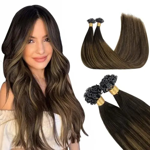 U Tip Hair Extensions, Hot Fusion Pre-Bonded Keratin 18inch 50g 50S