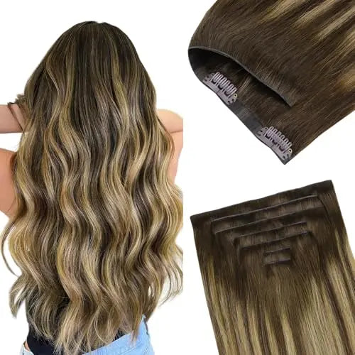 Invisi Edge Clip-In Hair Extensions Real Human Hair Invisible Blend
