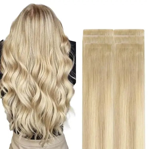 Invisi Edge Tape-In Hair Extensions Human Hair, Natural Look, 6Pcs