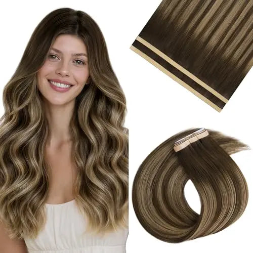 Tape-In Weft Hair Extensions, Invisible Genius Weft Home DIY 2pcs