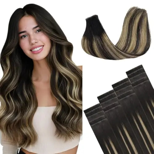 Invisi Edge Tape-In Hair Extensions Human Hair, Natural Look, 20Pcs