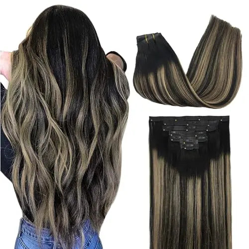 Seamless Clip-In Hair Extensions Real Human Hair Remy Extensions
