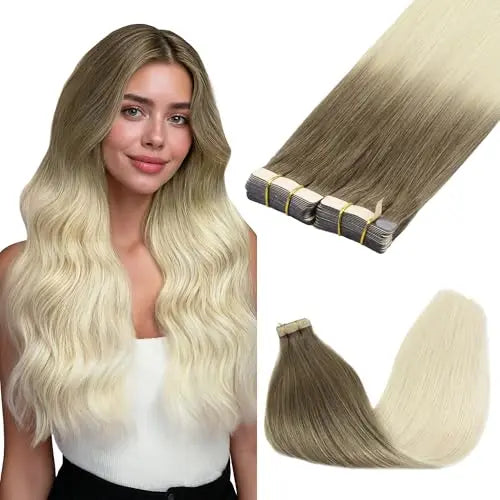 Tape-In Hair Extensions Human Hair 18" 100g 40pcs #9/60