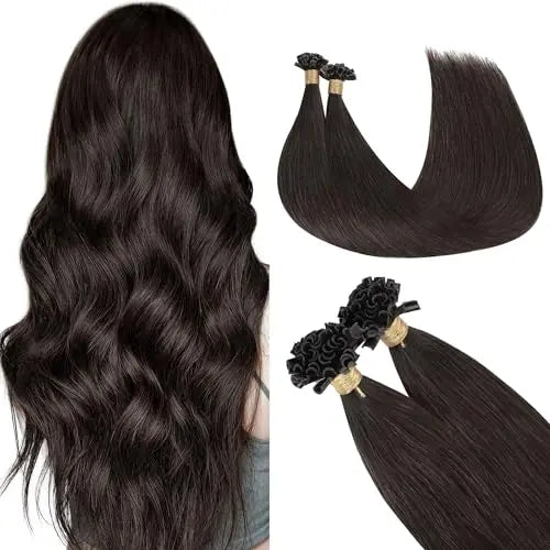 U Tip Hair Extensions, Hot Fusion Pre-Bonded Keratin 22inch 50g 50S