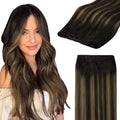Sew In Hair Extensions Real Human Hair Thick, Add Volume 22In 110g