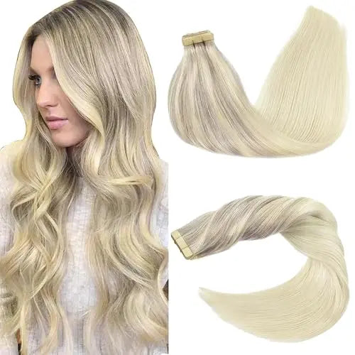 Tape-In Hair Extensions Human Hair 22" 50g 20pcs #17/22/60