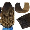 Genius Weft Hair Extensions Human Hair Invisible Blend Flat Weft