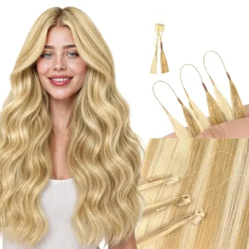 Microlink Bead Hair Extensions, Comfortable Feather Invisible Tip