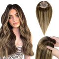 Human Hair Toppers for Women, Hairpiece for Thinning Hair, No Bangs Clip-In Hair Pieces, 5 * 5 inch Mono Top Base, Invisible 