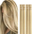 Invisi Edge Tape-In Hair Extensions Human Hair, Natural Look, 6Pcs