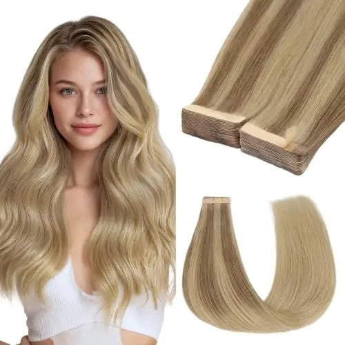 Tape-In Hair Extensions Human Hair 24" 100g 40pcs #2/6/18