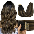 Tape-In Hair Extensions Human Hair 18" 50g 20pcs #1B/6/1B