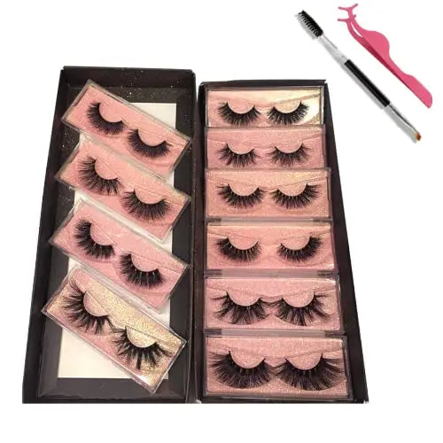 3D Mink Eyelashes, 16mm to 25mm Wholesale Mink Lashes 100% Real Siberian Natural Fake Eyelashes Luxury Reusable Handmade Fals