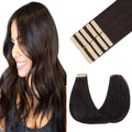 Tape-In Hair Extensions Human Hair 22" 10pcs #2 Dark Brown