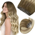 Micro Beaded Weft Hair Extensions Human Hair Easy Installation