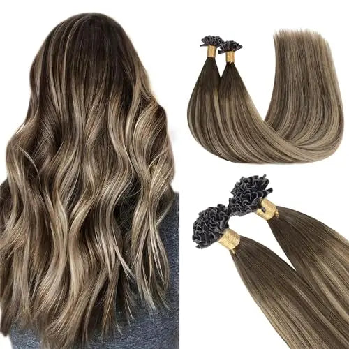 U Tip Hair Extensions, Hot Fusion Pre-Bonded Keratin 22inch 50g 50S