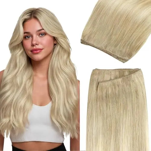 Sew In Hair Extensions Real Human Hair Thick, Add Volume 22In 110g