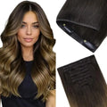 Invisi Edge Clip-In Hair Extensions Real Human Hair Invisible Blend