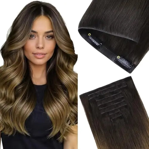 Invisi Edge Clip-In Hair Extensions Real Human Hair Invisible Blend