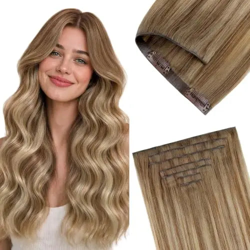 Invisi Edge Clip-In Hair Extensions Real Human Hair Invisible Blend