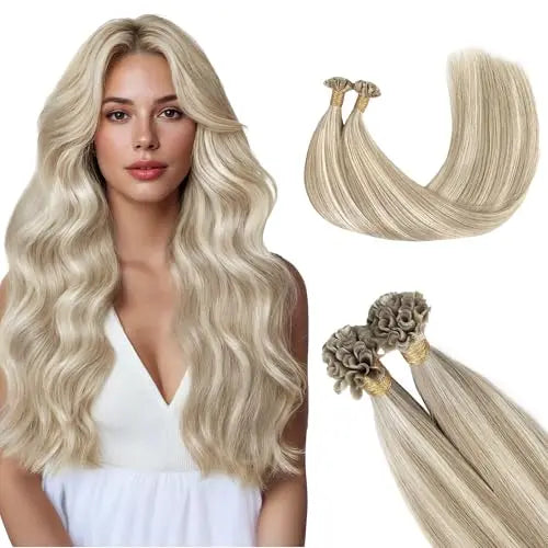 U Tip Hair Extensions, Hot Fusion Pre-Bonded Keratin 14inch 50g 50S