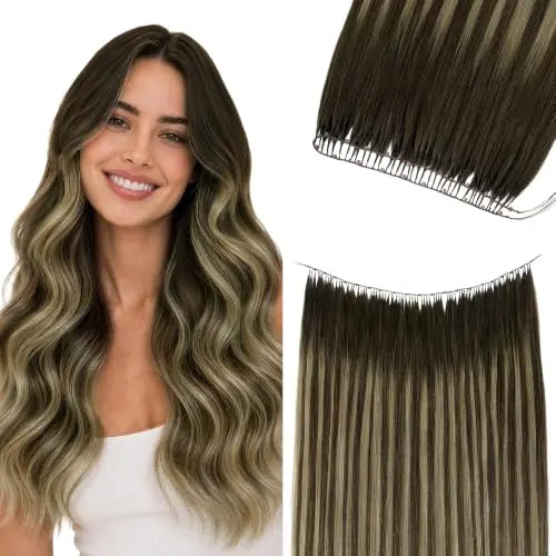 Feather Weft Hair Extensions with Pre-attached Beads, Comfortable