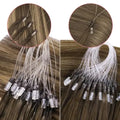 Invisible Microlink Bead Hair Extensions and Microlink Hair Extensions for Women Daily Wear, #4/27/4 Balayage Chocolate Brown