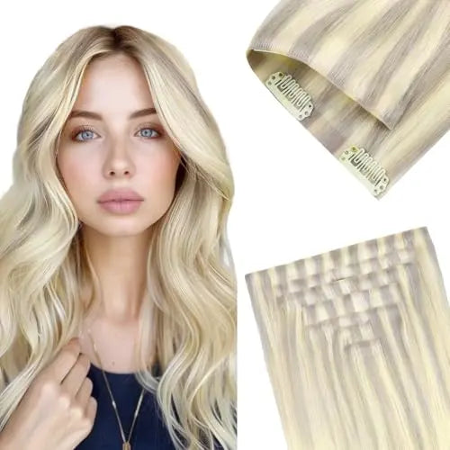 Invisi Edge Clip-In Hair Extensions Real Human Hair Invisible Blend