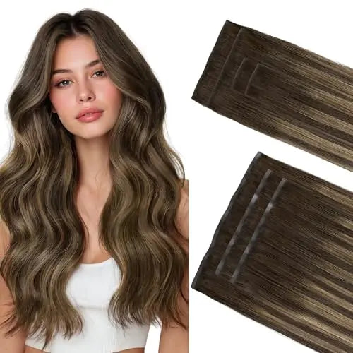 Invisi Edge Clip-In Hair Extensions Set, Human Hair, Mix Freely