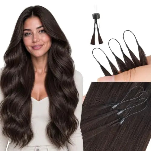 Microlink Bead Hair Extensions, Comfortable Feather Invisible Tip